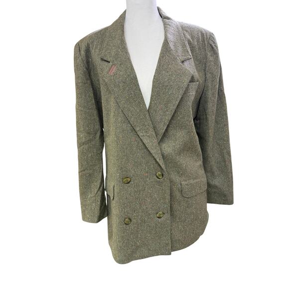 Vintage 90's Together Double Breasted Blazer Wool Blend Jacket - Picture 1 of 7